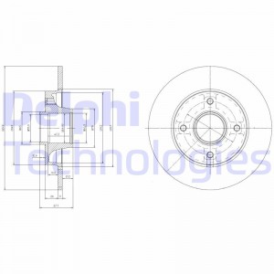 Тормозной диск BG9022RS DELPHI