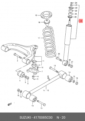 Амортизатор подвески 41700-85C00 SUZUKI