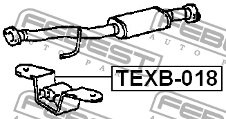 Резинка крепления глушителя TEXB-018 FEBEST
