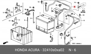 Провод силовой стартера 32410S0XA02 HONDA