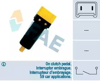 Выключатель, привод сцепления (Tempomat) 24860 FAE