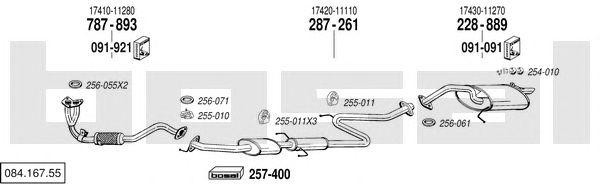 Система выпуска ОГ 08416755 BOSAL