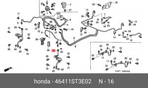 Тормозной шланг 46411ST3E02 HONDA