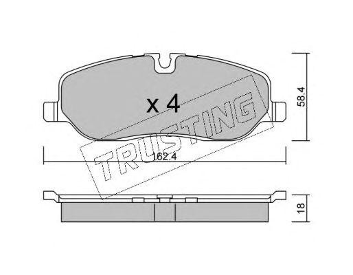 Комплект тормозных колодок 7090 TRUSTING