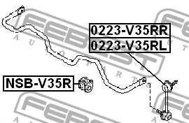 Втулка стабилизатора NSB-V35R FEBEST