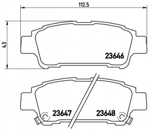 Комплект тормозных колодок, диско P83056 BREMBO