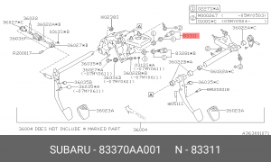 Выключатель фонаря сигнала торможения 83370AA001 SUBARU