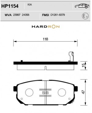 Колодки тормозные дисковые HP1154 SANGSIN