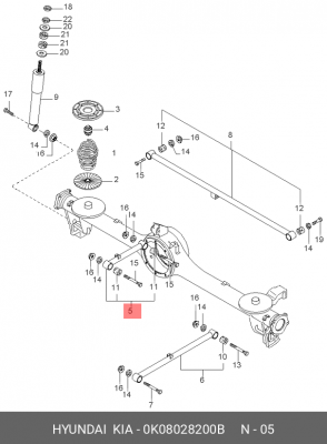 Сайлентблок 0K08028200B HYUNDAI KIA