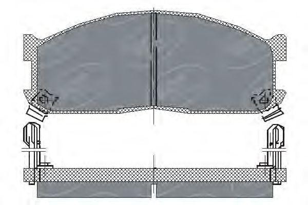 Комплект тормозных колодок, диско SP128 SCT