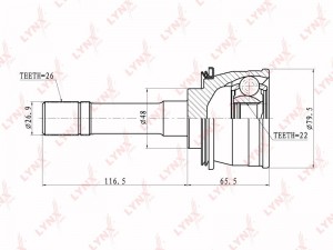 ШРУС CO-7302 LYNXAUTO