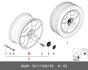 Диск колеса 36 11 1 096 159 BMW