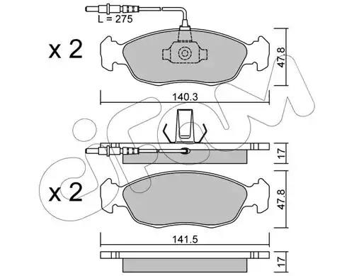 Комплект тормозных колодок, диско 822-156-0 CIFAM
