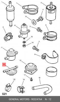 Гаситель карбюратора 90324764 GENERAL MOTORS