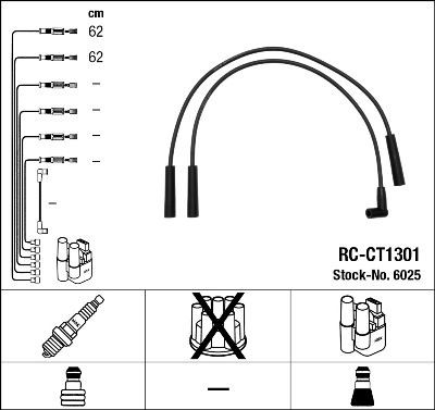 Ккомплект проводов зажигания 6025 NGK NTK