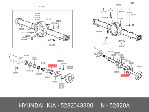 Комплект подшипника ступицы колеса 5282043300 HYUNDAI KIA
