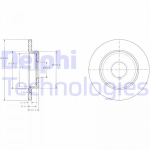 Тормозной диск BG3673 DELPHI