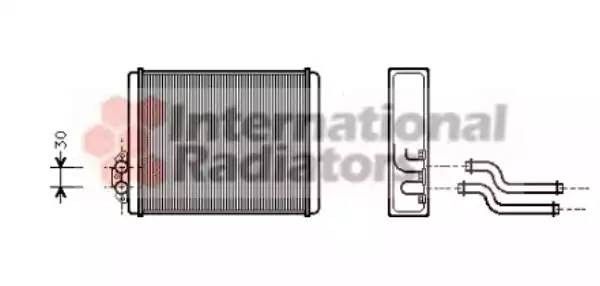 Теплообменник, отопление салона 59006084 VAN WEZEL