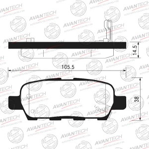 Колодки тормозные дисковые AV1041 AVANTECH
