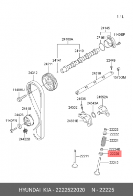 Колпачок маслосъемный 2222522020 HYUNDAI KIA