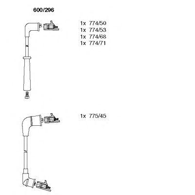 Ккомплект проводов зажигания 600296 BREMI