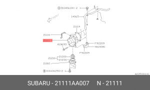 Водяной насос 21111-AA007 SUBARU
