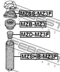 Отбойник амортизатора подвески MZD-MZ3F FEBEST