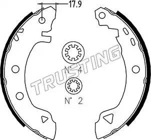 Комплект тормозных колодок 004.007 TRUSTING