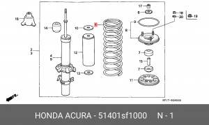 Пружина ходовой части 51401SF1000 HONDA