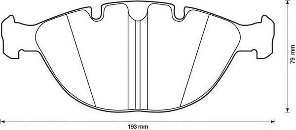 Комплект тормозных колодок, диско 571993B BENDIX JURID