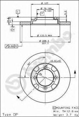 Тормозной диск 08.5356.10 BREMBO