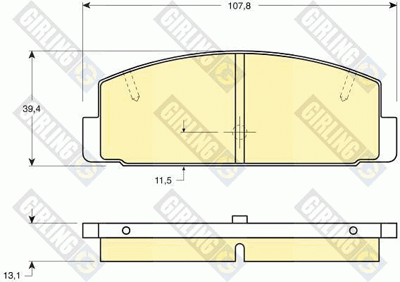 Комплект тормозных колодок, диско 6130889 GIRLING