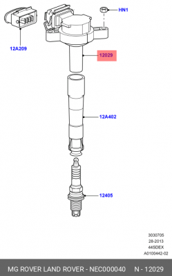Катушка зажигания NEC000040 LAND ROVER