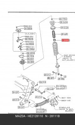 Пыльник амортизатора подвески HE21-28-110 MAZDA