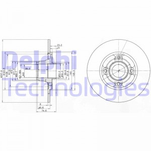 Тормозной диск BG2702 DELPHI