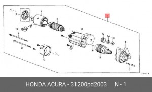 Стартер 31200PD2003 HONDA