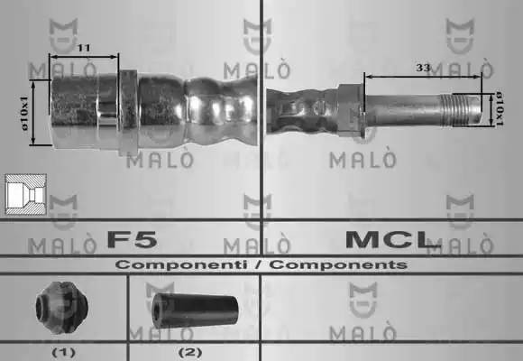 Тормозной шланг 80167 MALO