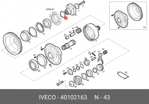 Уплотняющее кольцо, коленчатый вал 40102163 IVECO