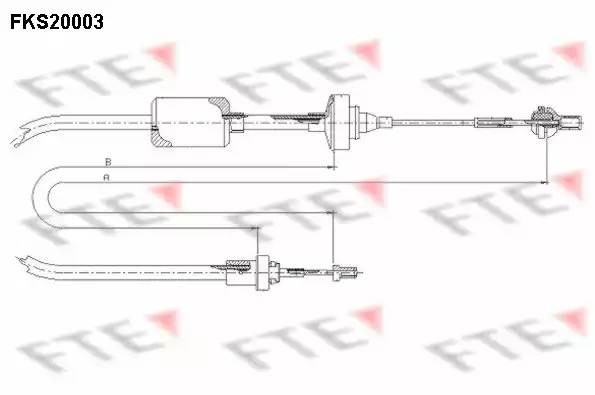 Трос, управление сцеплением FKS20003 FTE
