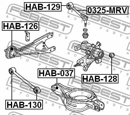 Сайлентблок HAB-130 FEBEST