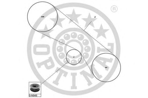 Комплект ремня ГРМ SK-1154 OPTIMAL