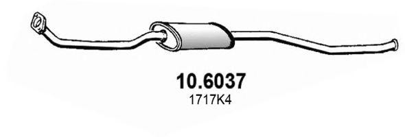 Средний глушитель выхлопных газов 106037 ASSO