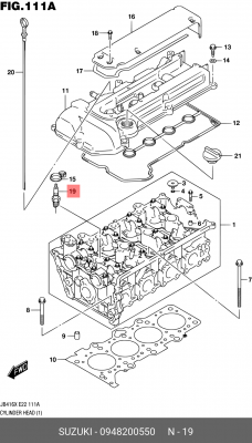 Свеча зажигания 09482-00550 SUZUKI