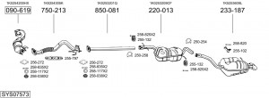 Средний глушитель выхлопных газов 288085 BOSAL