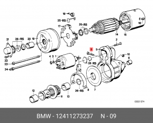 Болт 12 41 1 273 237 BMW