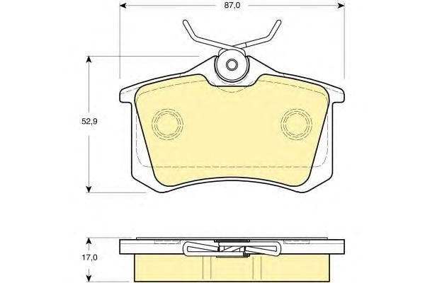 Комплект тормозных колодок, диско 6115041 GIRLING