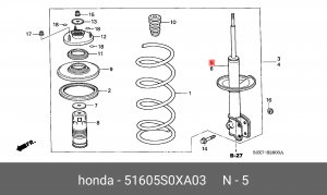 Амортизатор 51605S0XA03 HONDA