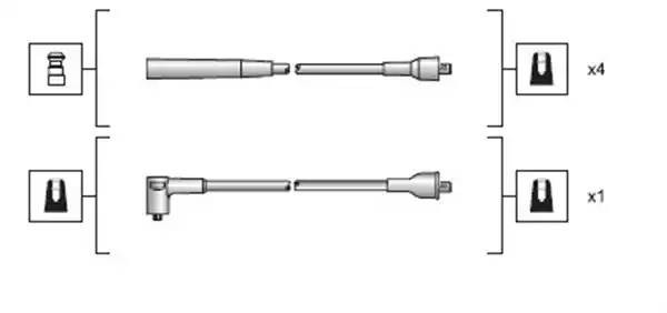 Ккомплект проводов зажигания 941318111116 MAGNETI MARELLI