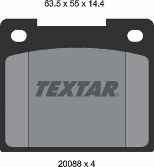 Комплект тормозных колодок, диско 2008802 TEXTAR