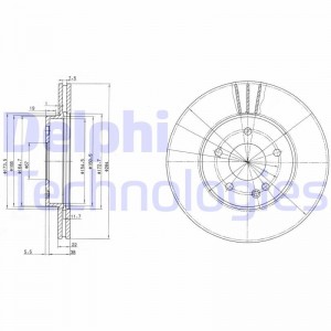 Тормозной диск BG2768 DELPHI